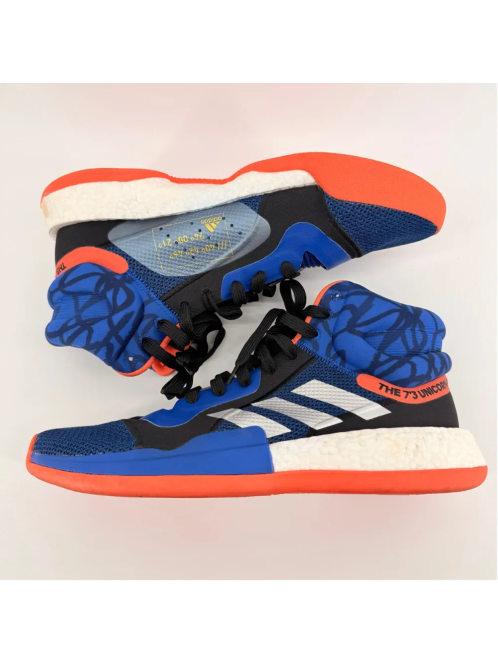 Adidas Marquee Boost Kristaps Porzongis Blue Orange Size 12 Sneakers Shoes